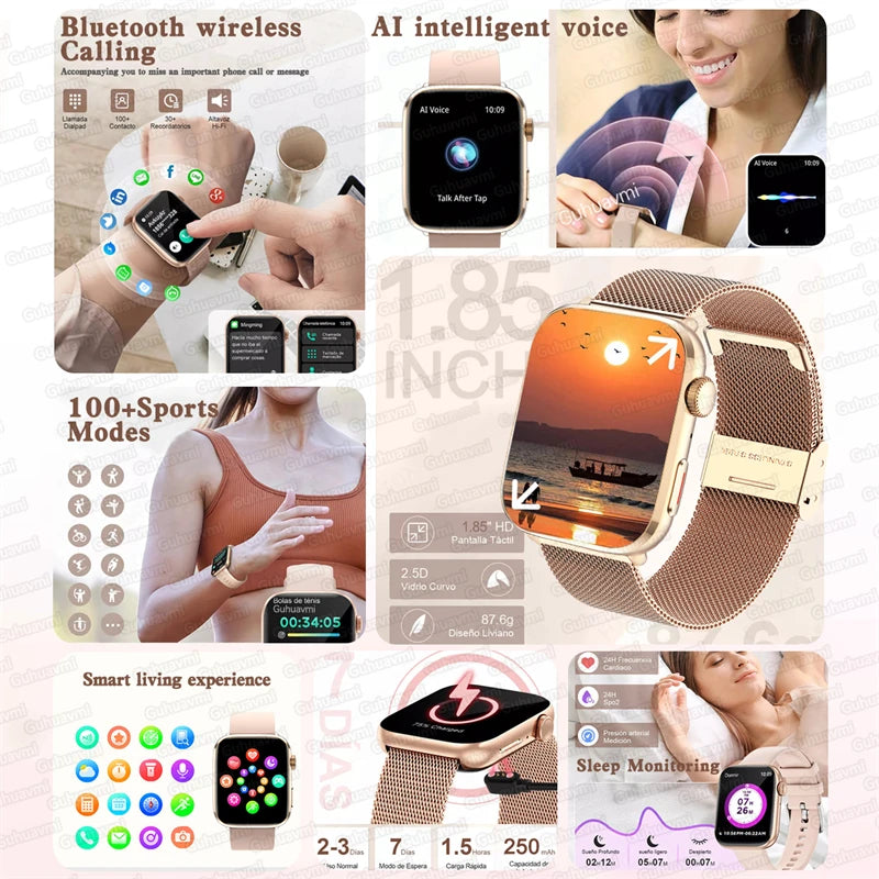 Reloj Inteligente NFC Salud Femenina AMOLED