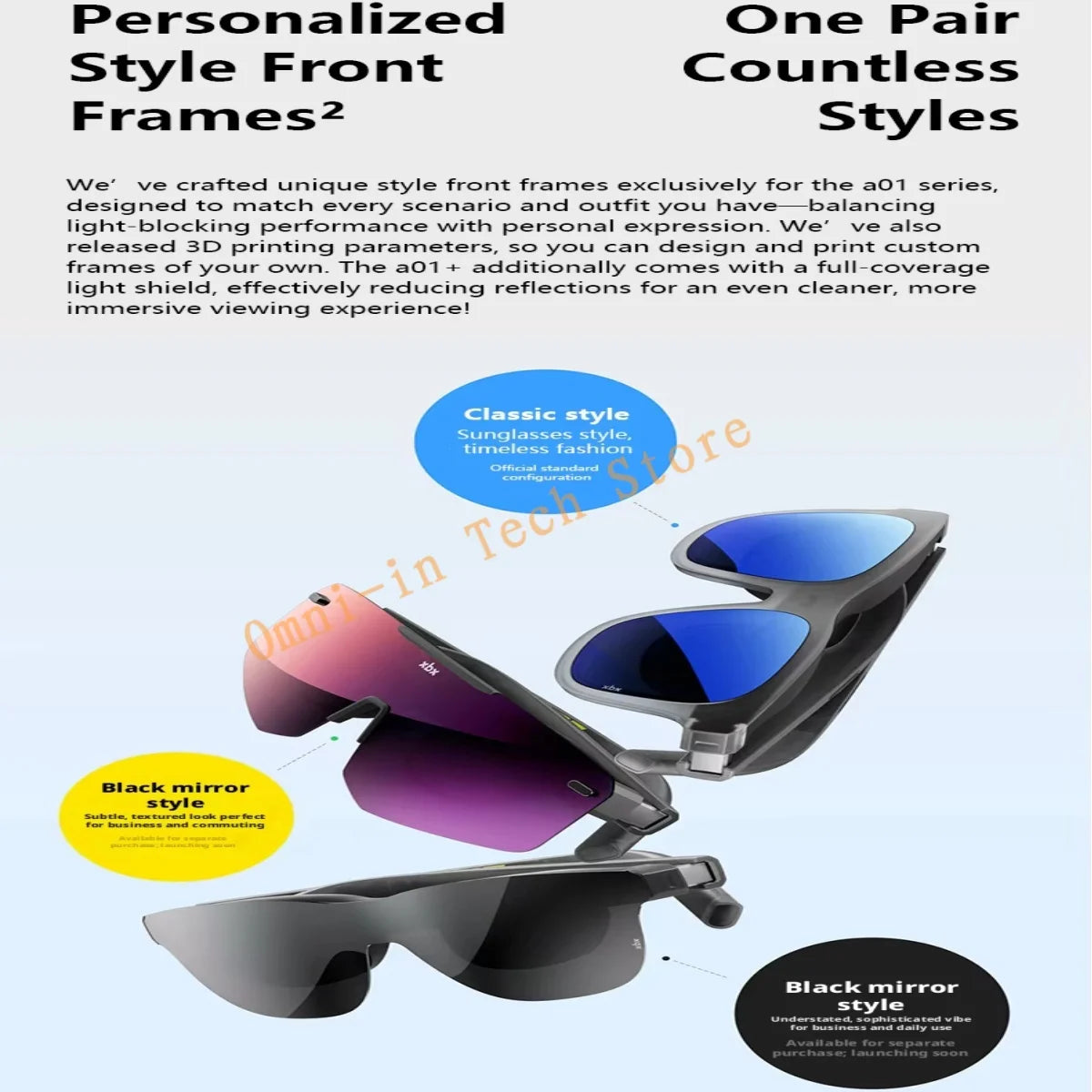 Gafas AR XREAL xbx a01, ultraligeras de 62g, compatibles con HDR10, 1600 nits, 50 grados de campo de visión, para ver películas y jugar.