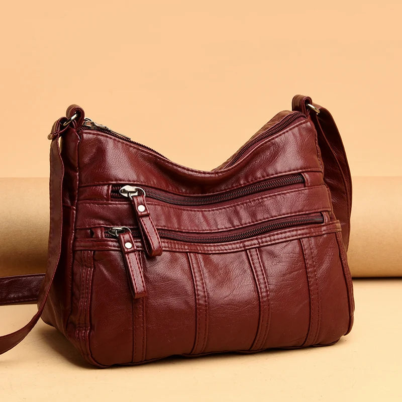 Bolso bandolera negro, bolso de hombro de viaje con correas ajustables y compartimento con cremallera, bolso de hombro adecuado para diferentes