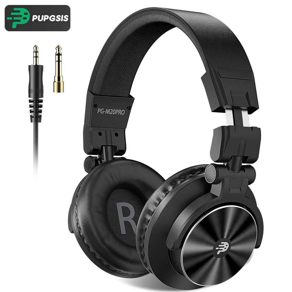 Auriculares de estudio DJ auriculares profesionales 40kHz estéreo de alta resolución 3,5mm/6,35mm conector de Audio grabación con cable auriculares Monitor de Audio