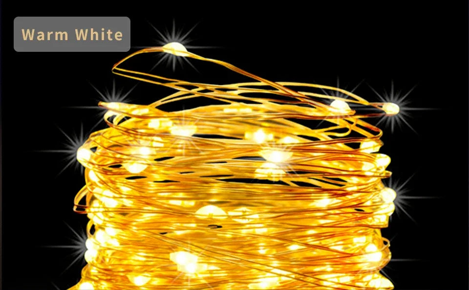 Guirnalda de Luces Solares 1000 LED para Jardín y Fiestas