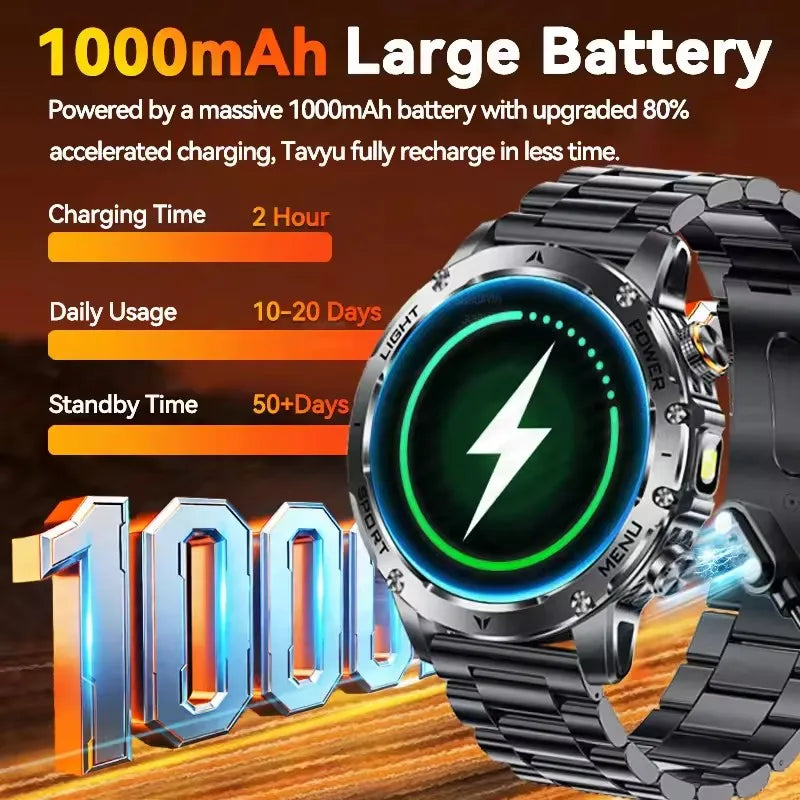 Reloj Inteligente TREX3 2026 Batería 1000mAh Linterna