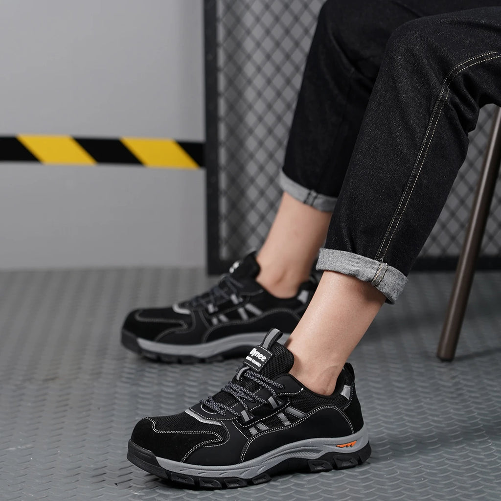 Botas de Seguridad Industriales Ligeras para Hombre, con Puntera de Acero, Antiaplastamiento, Calzado de Trabajo Protector
