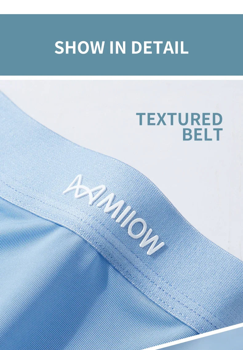 MiiOW, 3 uds., Boxershorts finos de seda helada para verano para hombre, ropa interior antibacteriana de grafeno para hombre, bragas transpirables y frescas para hombre, Boxershorts