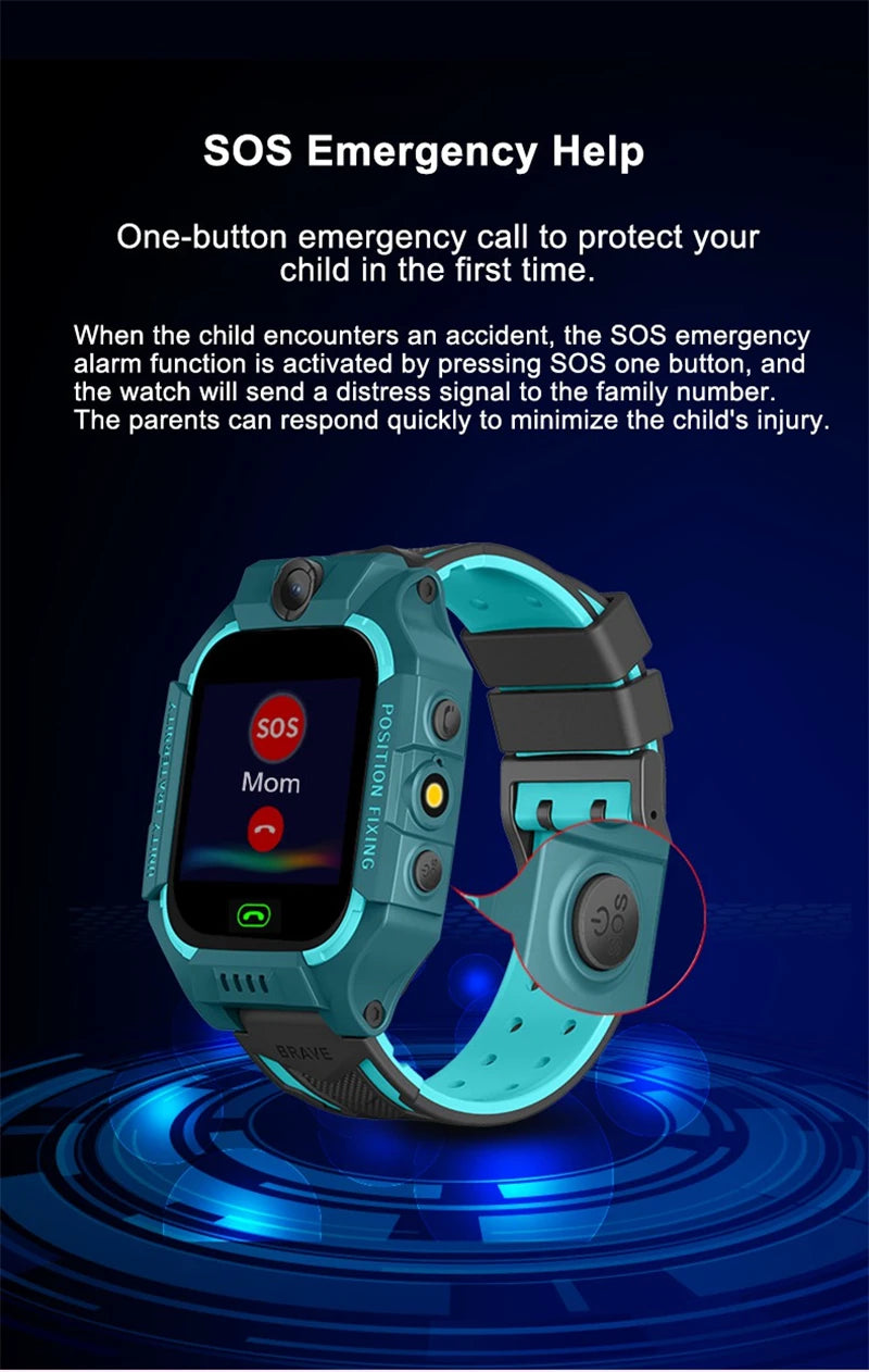 Reloj inteligente para niños, tarjeta Sim 4g, rastreador SOS, llamada, teléfono, cámara, Chat de voz, foto, reloj inteligente para niños, cámara, regalos de cumpleaños para niños y niñas