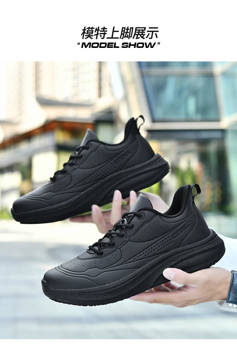 Zapatos de Chef de Hotel para las cuatro estaciones, transpirables, ligeros, antideslizantes, impermeables, a prueba de aceite, zapatos de trabajo de cocina, calzado deportivo informal para exteriores para hombre