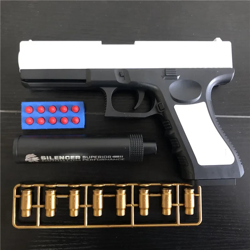Nueva pistola de juguete de bala suave, pistola de dardos de espuma de eyección, pistola de Airsoft con águila del desierto y silenciador para chico y adulto