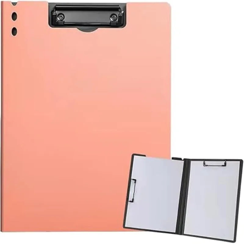 Portapapeles Plegable A4 con Rotación de 360° °   Portapapeles con Clips Metálicos Dobles, Horizontal y Vertical, para Oficina, Escuela, Organizador de Reuniones