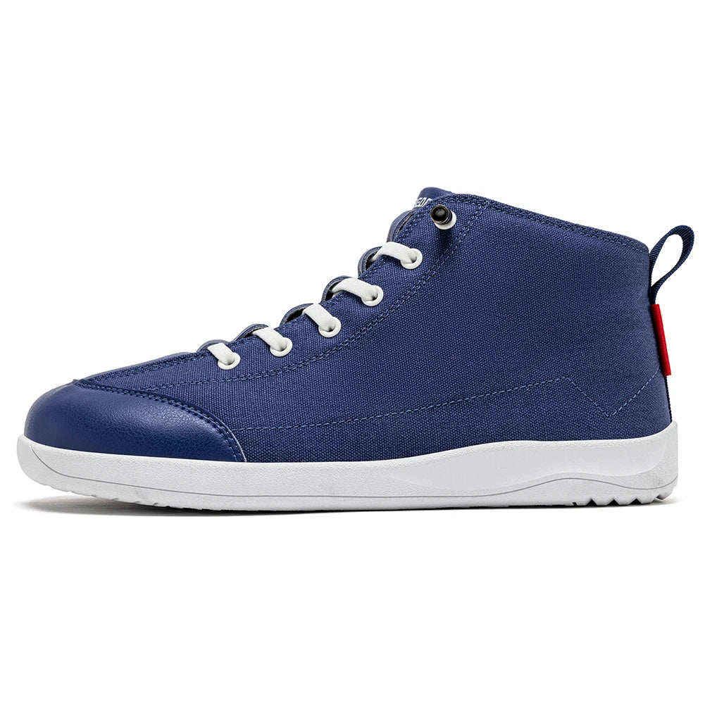Zapatillas de Lona de Media Caña para Mujer HOBIBEAR, Botas Unisex de Punta Ancha Minimalistas, Zapatillas de Running Zero-Drop para Senderismo