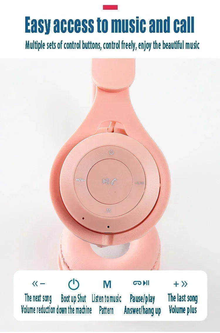 Macarone auriculares inalámbricos Bluetooth con micrófono aislamiento acústico auriculares para juegos auriculares de graves Hifi Blutooth5.3 Hedset