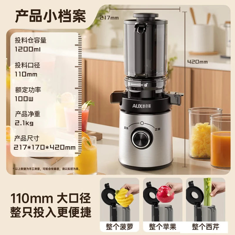 Extractor de Jugos Eléctrico Automático con Separador de Pulpa