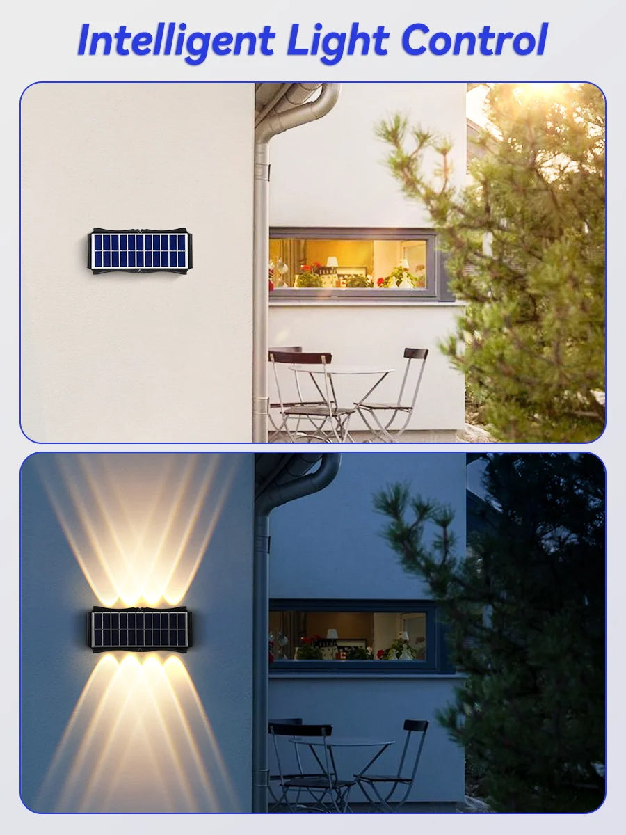 Lámpara Solar LED de Pared para Jardín - Impermeable con RGB