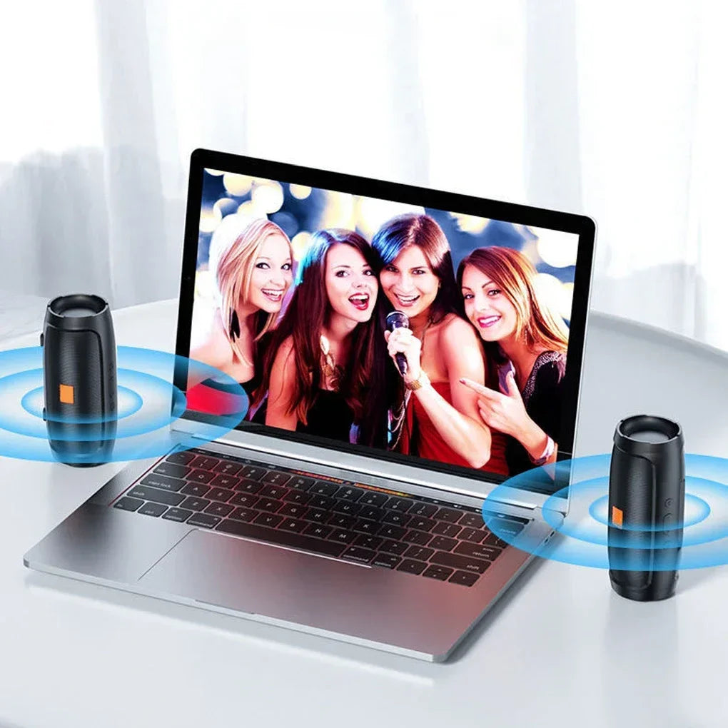 Altavoces Bluetooth J007 con subwoofer, altavoz envolvente estéreo para exteriores, resistente al agua, caja de sonido inalámbrica, compatible con Radio FM, tarjeta TF