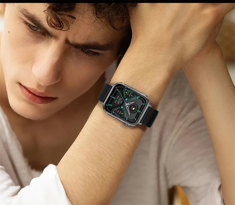 Smartwatch LIGE con llamadas Bluetooth, monitor de salud y carga rápida tipo C