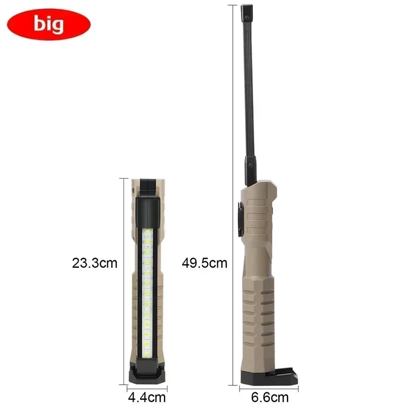 Lámpara de Trabajo Plegable USB Magnética para Camping