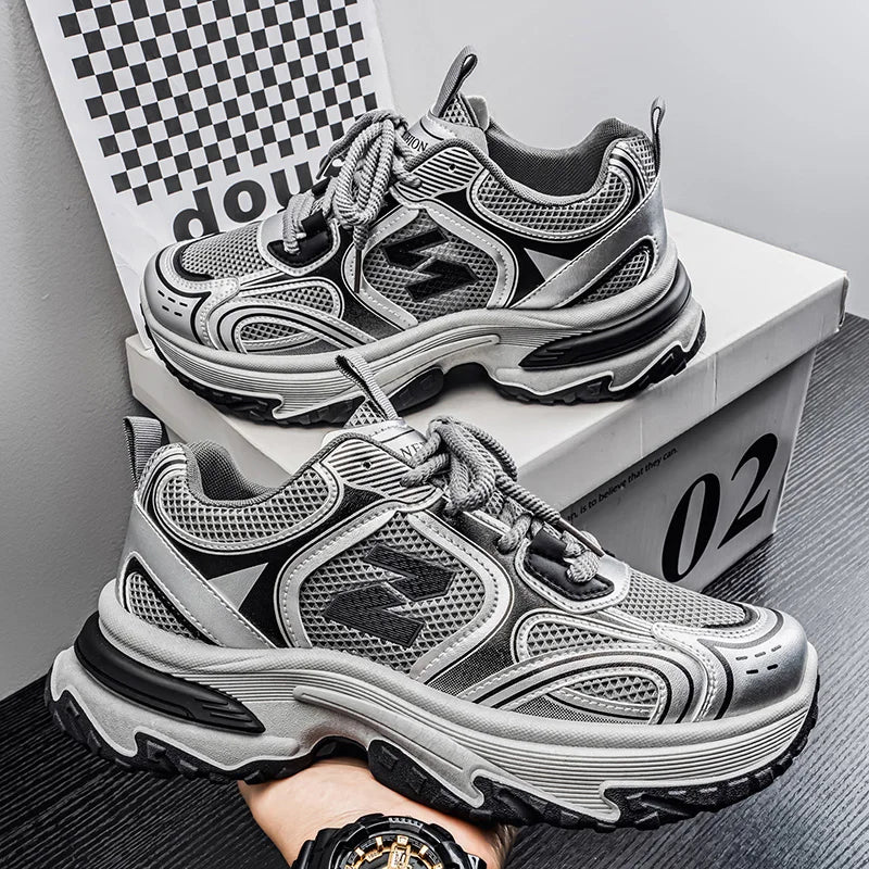 Zapatillas Deportivas Casuales para Hombre — Cuero, Suela Antideslizante