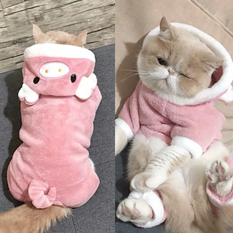Suéter con Capucha para Perros y Gatos - Ropa Polar Cálida para Mascotas