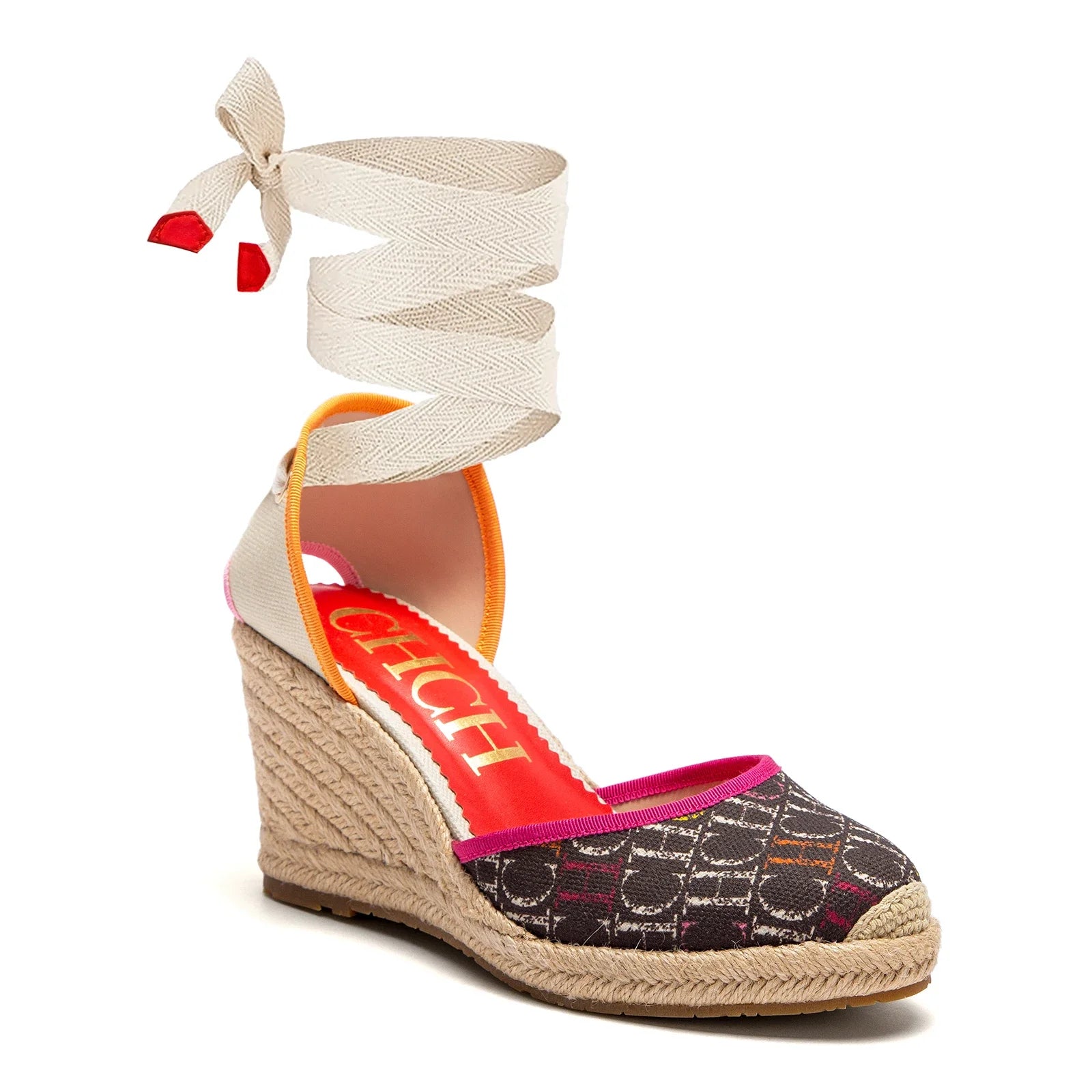 Sandalias Alpargata Mujer Cuña 8cm | Punta Cerrada Correa Tobillo