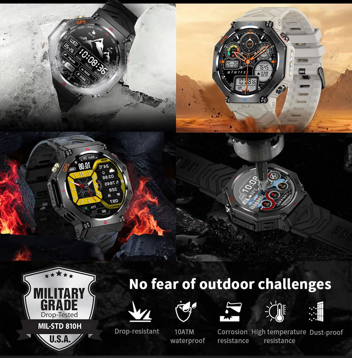 T-Rex 3 Ultra Reloj Inteligente Militar 10ATM