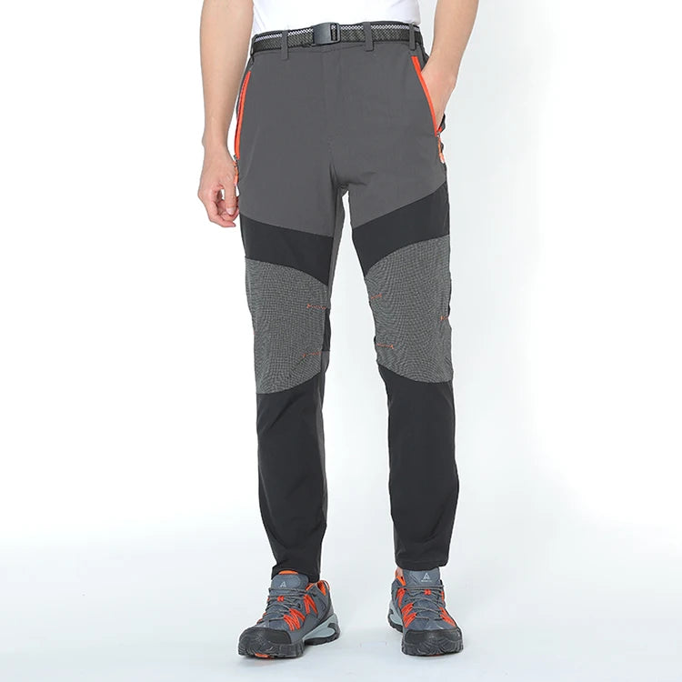 Pantalones de Montañismo al aire libre para hombre con pantalones elásticos de secado rápido de cuatro lados, pantalones rápidos transpirables elásticos ligeros y finos de verano