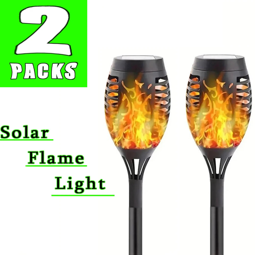 Antorcha Solar de Llama LED para Jardín Impermeable Decoración Exterior
