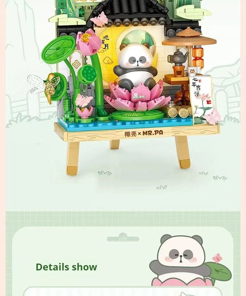 Bloques de Construcción LOZ Panda Pixel Art, Modelo MOC DIY, Mosaico Decorativo de Escritorio, Regalo Coleccionable para Adultos, Cumpleaños, Festividades