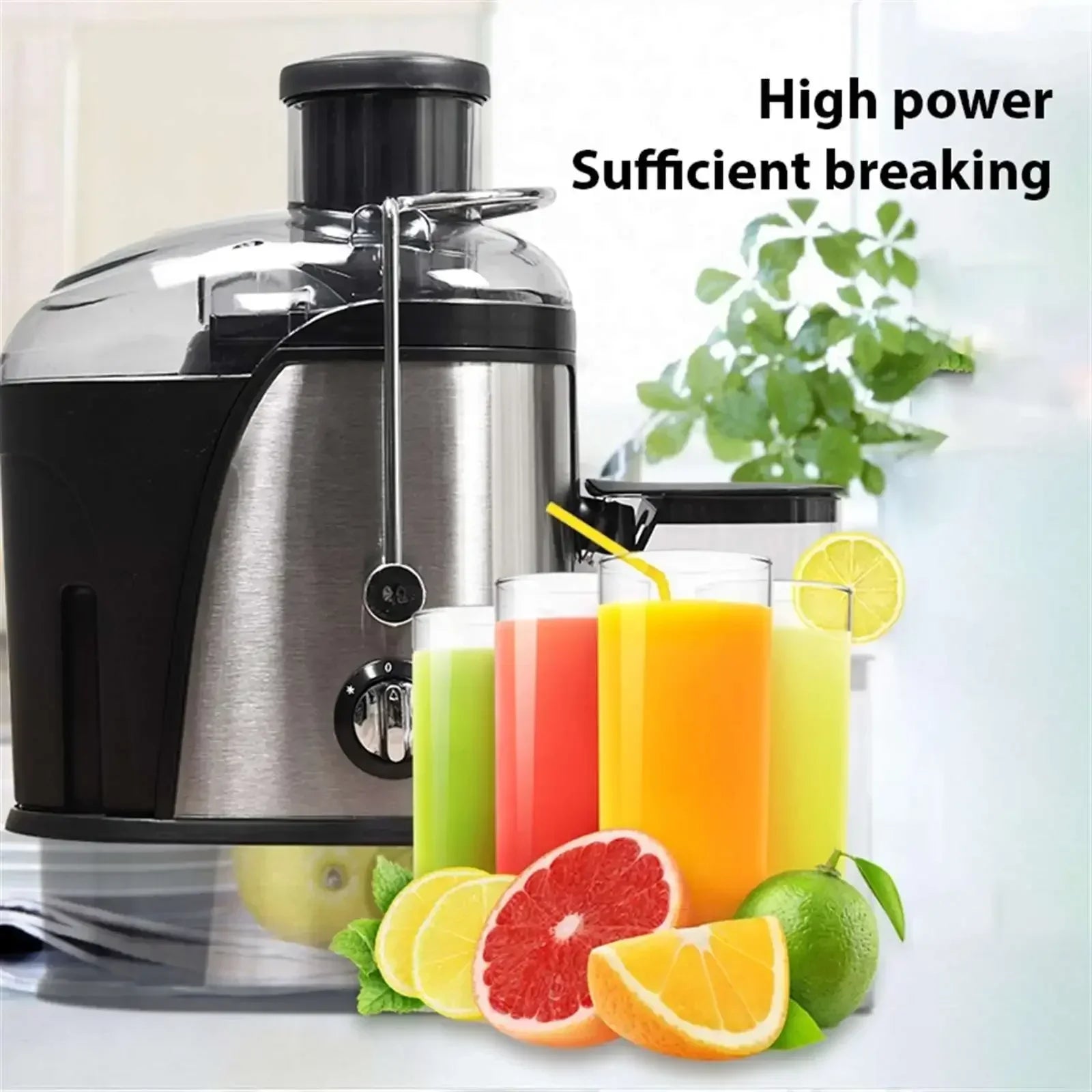 Extractor de Jugo Centrífugo de Acero Inoxidable para Frutas