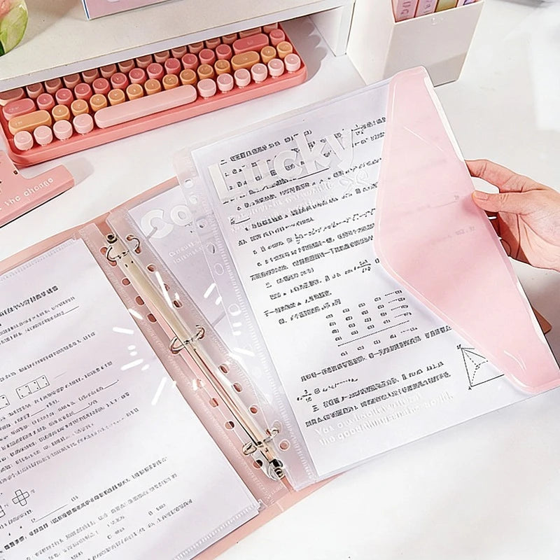 Carpeta de Archivo Expandible A4 con 4 Bolsillos Internos Desmontables, Carpeta de 3 Anillas para Organizar Documentos de Oficina y Escolares, Suministros de Papelería
