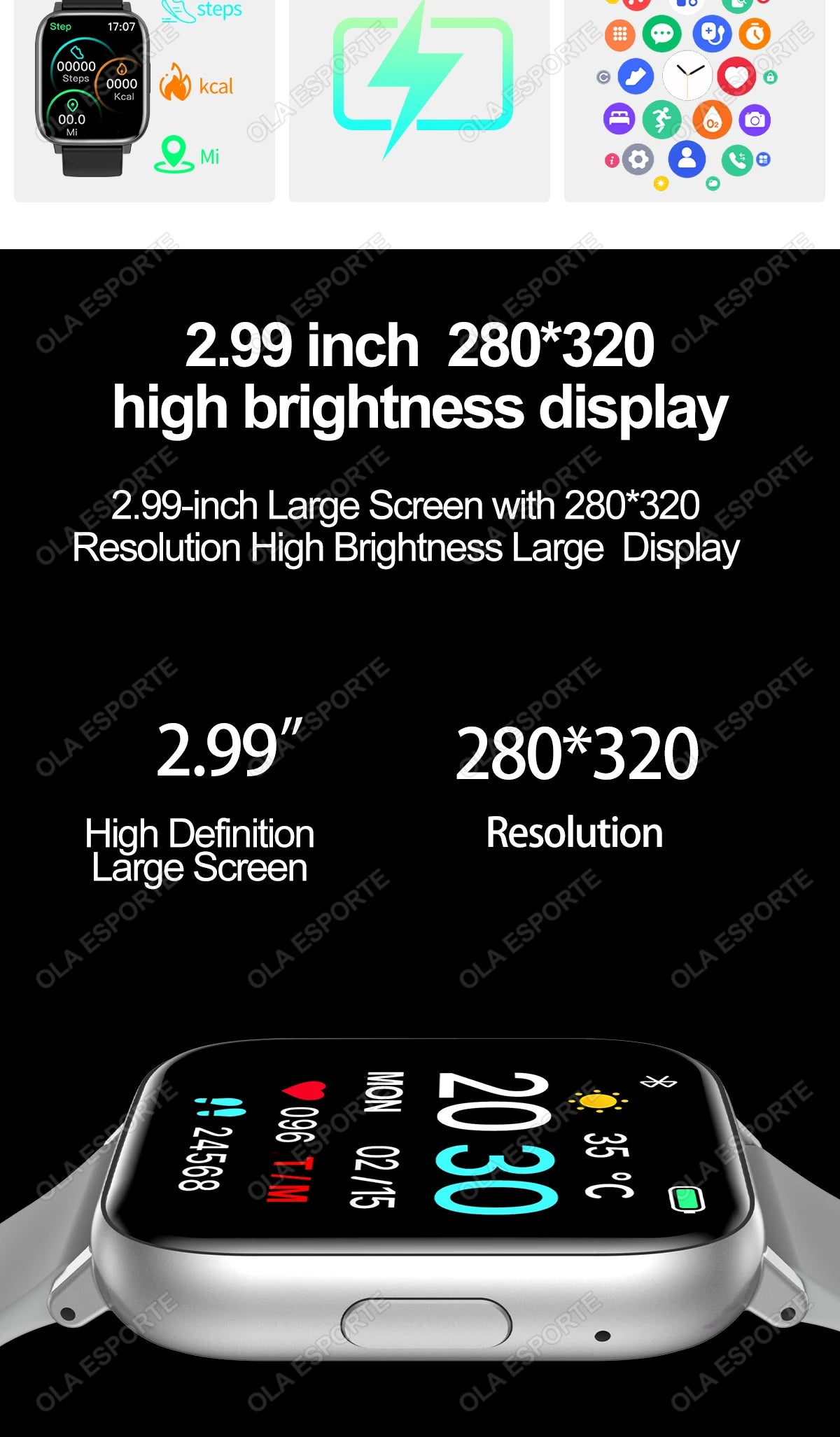 2025 reloj inteligente hombres mujeres GPS HD pantalla táctil Monitor de presión arterial relojes deportivos Bluetooth llamada Fitness reloj inteligente Digital