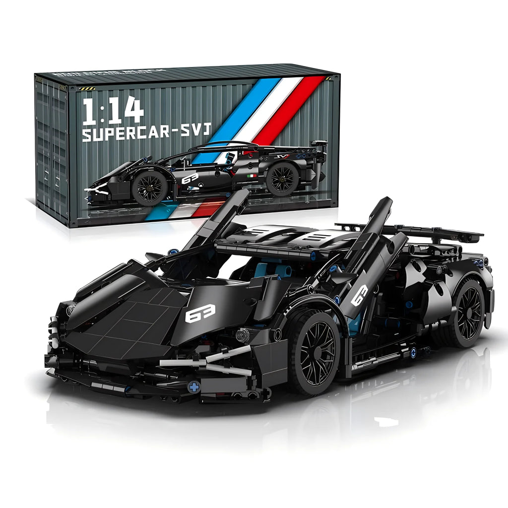Modelo de coche deportivo de carreras técnico, bloques de construcción técnicos para adultos 1:14, supercoche DIY, rompecabezas de ladrillos, juguetes para niños y adultos, regalo (1280 + granulado)