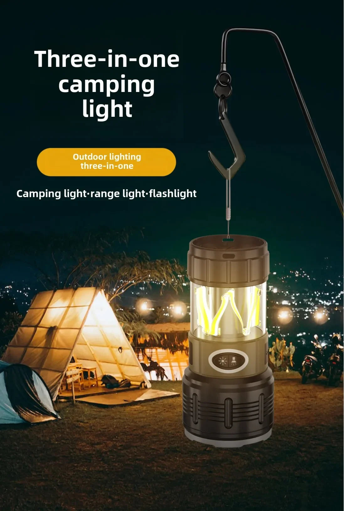 Linterna LED Táctica Recargable 4500mAh para Camping