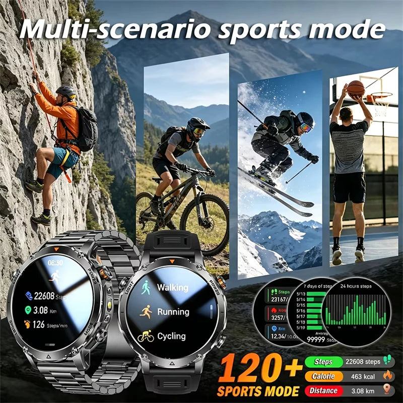 Reloj Inteligente Deportivo con Linterna LED IPX8