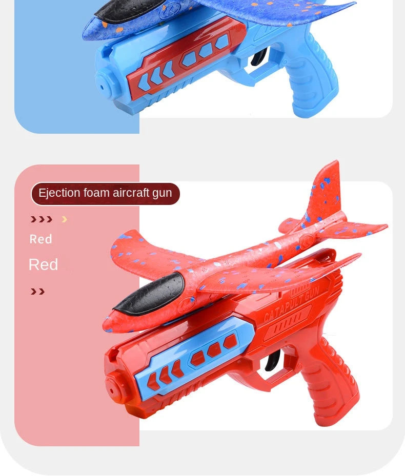 Avión de eyección al aire libre para niños, juguetes de espuma, aviones oy gun, juegos al aire libre para padres e hijos, juguetes, regalos para niños, juguete volador