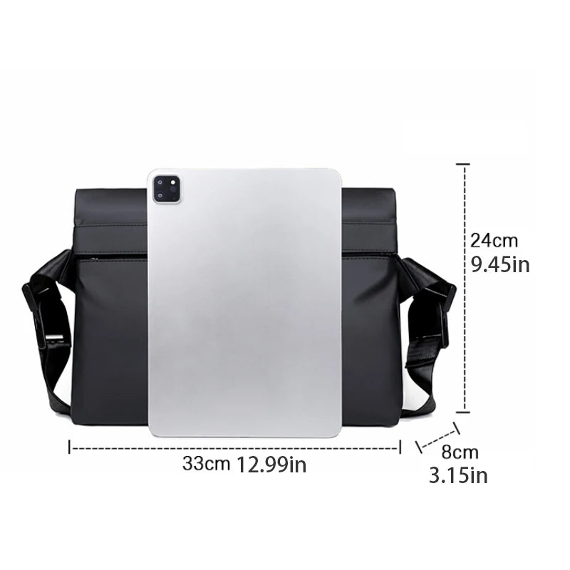 Bolso bandolera de negocios retro, gran capacidad, maletín para hombre, bolso de hombro, mochila de viaje