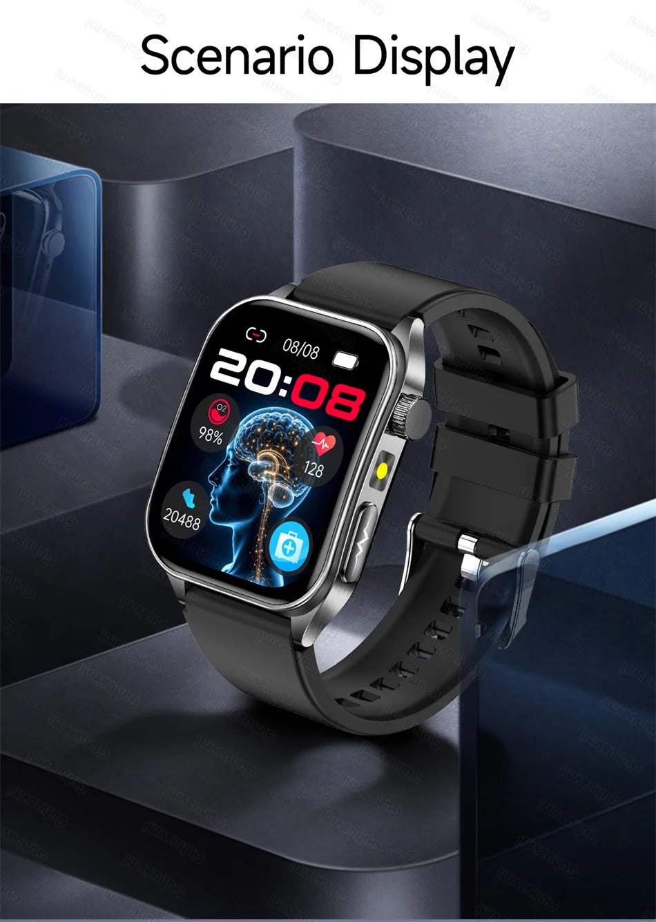 Reloj Inteligente Salud Dual Láser ECG