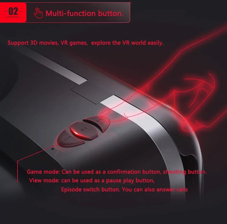Gafas VR 3D Viar para teléfono, auriculares de realidad Virtual, dispositivos para casco, lentes inteligentes, gafas para teléfonos inteligentes, juego móvil Hedset