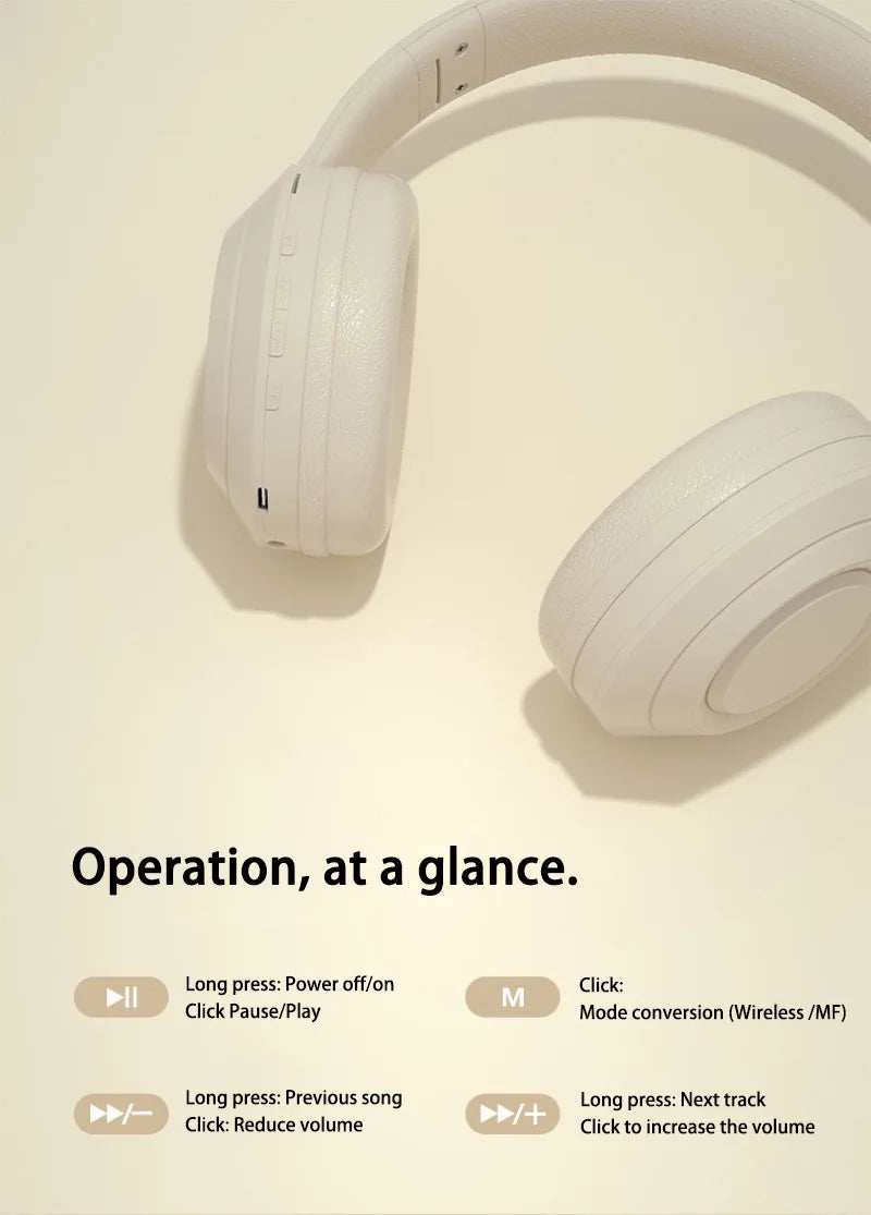 Auriculares Lenovo Bluetooth 5.3, Auriculares Inalámbricos Plegables para Computadora, Auriculares para Juegos 360 °   Auriculares con Sonido Estéreo Originales