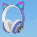 Auriculares Inalámbricos Gamer con Orejas de Gato RGB y Micrófono