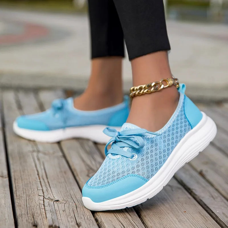 YRZL Zapatillas de deporte para mujer, zapatos informales sin cordones, malla transpirable, cómodos, suaves, mocasines clásicos para conducir, zapatos para mujer
