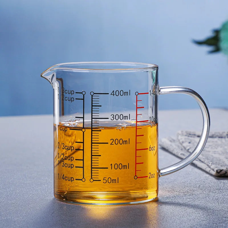 Taza Medidora de Vidrio Borosilicato con Mango