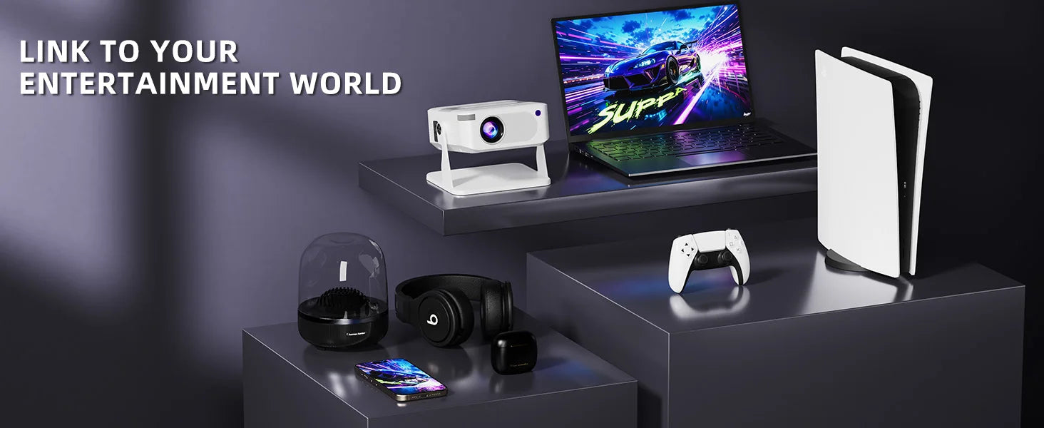 Proyector Xnano HA109 4K Android 11 Wifi6 Dual 200ANSI Allwinner H723 BT5.0 720P 1280*720P Cine en Casa Proyector para Exteriores
