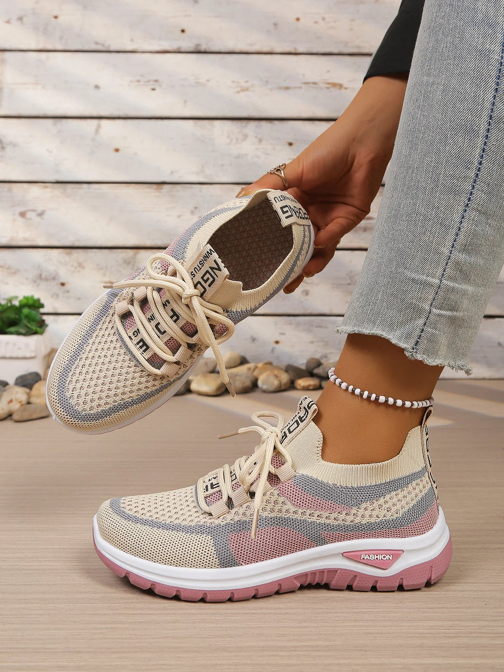 Zapatillas Informales de Lona para Mujer con Cordones