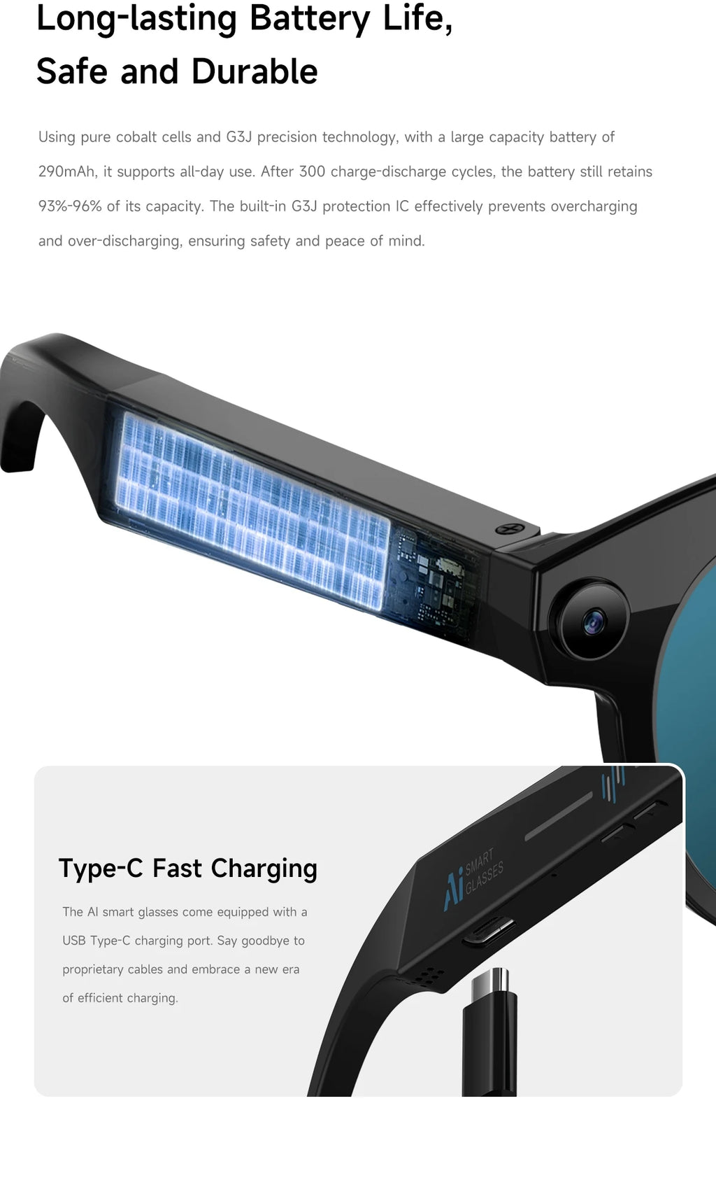 Gafas Inteligentes 4K con Cámara IA y Traducción