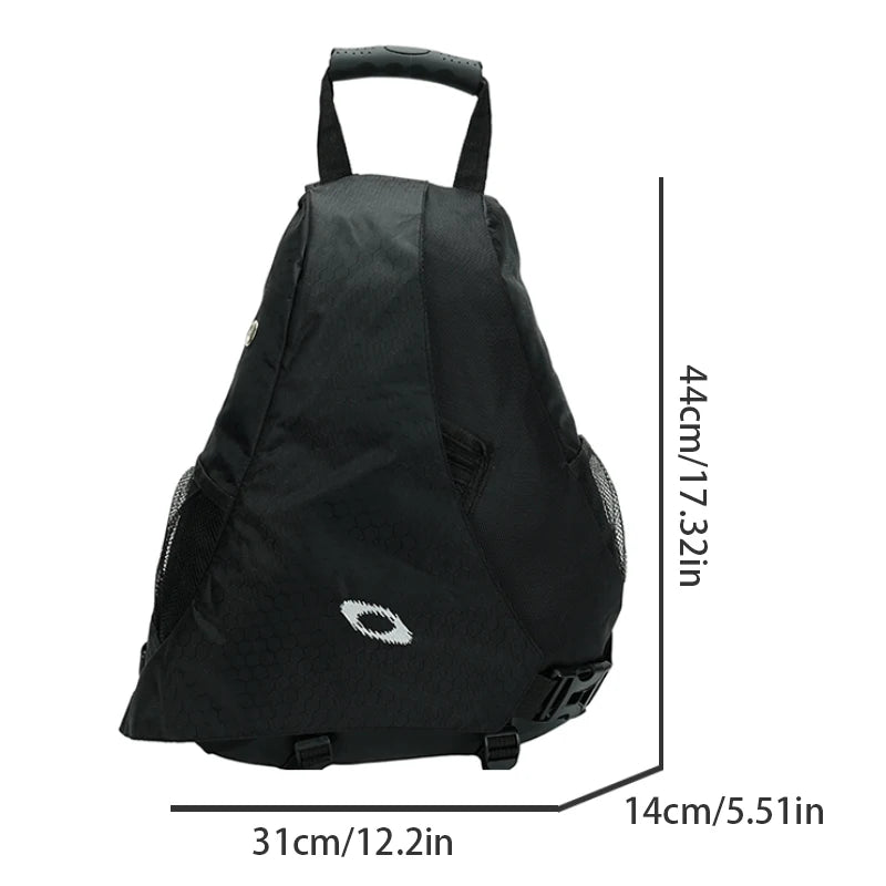 Bolso de pecho de gran capacidad, bolso cruzado con parte trasera lateral de gran capacidad, múltiples bolsillos, adecuado para deportes al aire libre, viajes y ciclismo