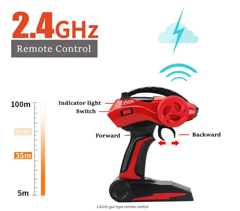 Auto Teledirigido 4WD 1:12/1:16 Buggy RC Todoterreno con Luces LED