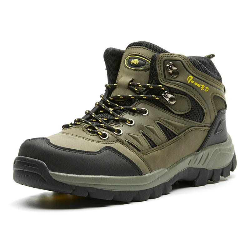 Botas de trekking para hombre de caña alta con suela de goma y amortiguación de impactos