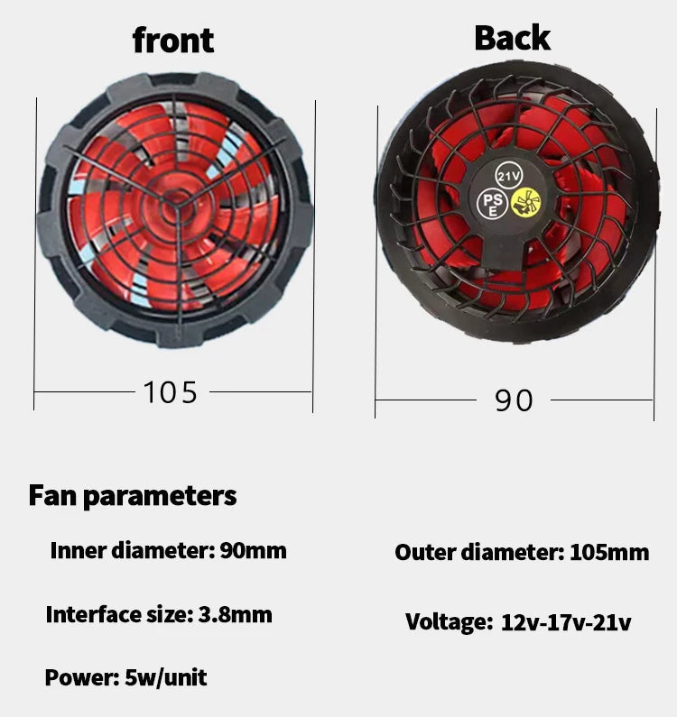 Chaleco Ventilador para Enfriamiento de Aire en Exteriores