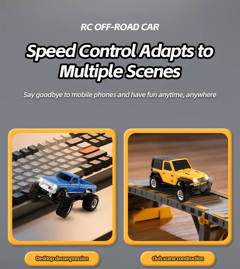 Coche Teledirigido Mini Crawler RC 4WD 1/36 con Luces