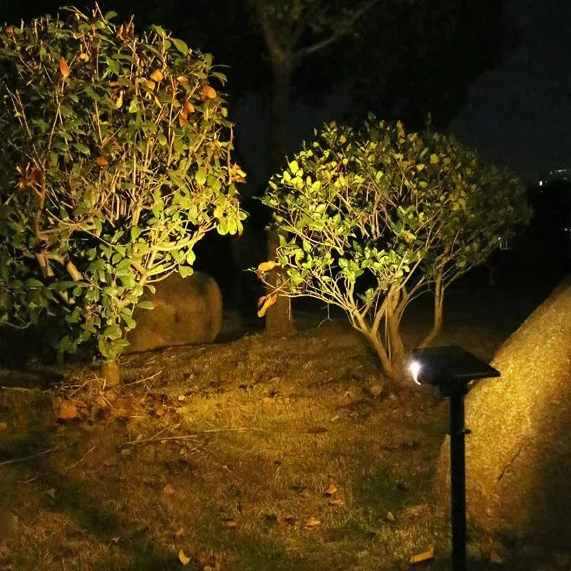 Lámpara Solar 53LED con energía Solar, foco Solar ajustable en el suelo IP65, luz de pared de paisaje impermeable, iluminación exterior, 1/2 Uds.