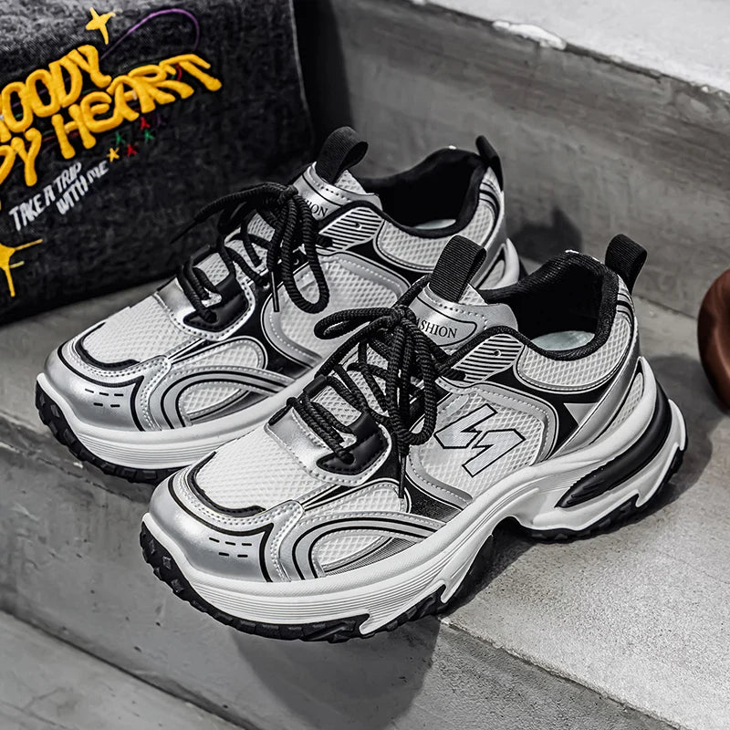 Zapatillas Deportivas Casuales para Hombre — Cuero, Suela Antideslizante